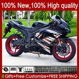 Motorcycle Bodys For KAWASAKI NINJA ZX 6R 600CC 6 R ZX600C ZX-600 ZX6R 07 08 Bodywork 10No.71 ZX-636 600 CC ZX600 ZX636 07-08 ZX-6R ZX 636 2007 2008 Fairings Kit factory black