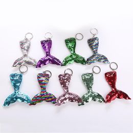 Jewellery Girls Sequin Keychain Mermaid Fish Tail Glitter Keyring Ladies Bag Pendant Keychains Cartoon Accessories