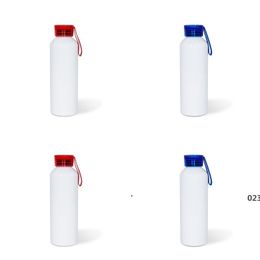 new Sublimation Blank Tto Motion Kettle 750ML Boy Girls Colour Silicone Transparent Cover Aluminum Water Bottles DIY sea shipping EWD4976