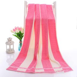 Towel Cotton Vertical Strips Lengthened Sports Soft Thick Bathroom Towels For Adult 90x40cm Strong Absorbent Bath