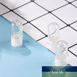 5pcs 2ml Empty Clear Glass Essential Oil Bottles Cosmetic Jar Container mini White Tear cap Perfume Vials Essence Sample Bottle