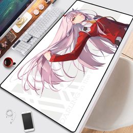 Anime Darling In The Franxx Sexy Girl Anime Mouse Pad Zero Two Gaming Mouse Pad Lock Desktop Gaming Desk XxL Mat Birthday Gift.