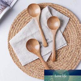 1pc Quality Natural Wooden Spoon Soup Salad Porridge Kitchen Cooking Wood Spoon Creative Japanese Style Green Cutlery Tableware
