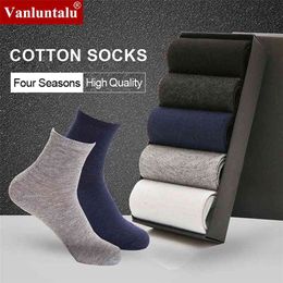 10/20 Pairs/set Cotton Men's Socks Black White Business Man Socks Soft Breathable Summer Winter For Male Socks Plus Size 38-46 210727