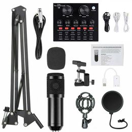 BM800 Condenser Microphone Mic Kit Live Studio Sound Recording Mount Boom Stand