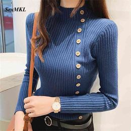 Women Knitted Winter Pullovers Fashion Long Sleeve White Black Sweaters Turtleneck Korean Clothes Elegant Pink Ladies Tops 210914
