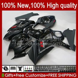 Motorcycle Body For SUZUKI GSX R1000 GSXR 1000 1000CC Fairings K7 07 08 48No.142 GSXR1000 GSXR-1000 GSXR1000CC 2007 2008 GSX-R1000 2007-2008 OEM Fairing glossy black