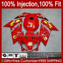 Body Injection For Aprilia RS-125 RSV RS 125 RR 125RR 2006 2007 2008 2009 2010 2011 34No.114 RSV-125 Glossy red RSV125 R 06-11 RSV125RR RS4 RS125 06 07 08 09 10 11 Fairing