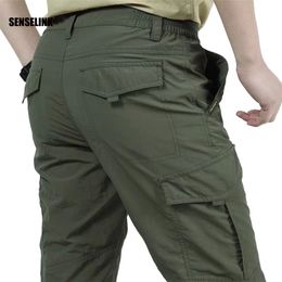 Men's Lightweight Tactical Multi Pocket Outdoor Cargo Pants Breathable Casual Army Military Male Waterproof Quick Dry Pants 211112