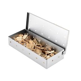 흡연자 상자 바베 큐 도구 실내 야외 숯 가스 바베큐 그릴 고기에 대 한 나무 칩 연기 풍미 액세서리 흡연자 상자