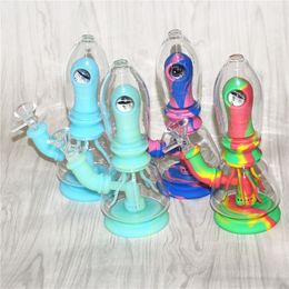 Hookahs Water Bongs Dab Straw Oil Rigs Silicone Smoking Pipe glass pipes smoke accessories Quartz Tip