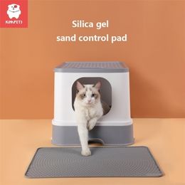 Kimpets Cat Litter Pad Box Mat Pet Control Toilet Splash Rub Foot Falling Sand 211111