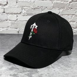 Rose Embroidery Baseball Cap For Men Women Hip Hop Trucker Dad Hat Snapback Summer Caps Beach Golf Sun Visor Adjustable Streetwear7112637
