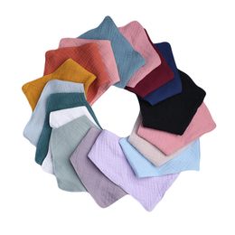 55 Colours Soft Cotton Baby Bibs Multicolor Triangle Infant Toddler Feeding Drool Bib Burp Cloths Adjustable