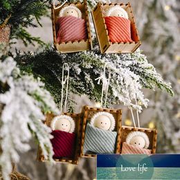 New Year Cute Christmas Knitting Wood Doll Noel Merry Christmas Tree Decorations for Home Xmas Navidad 2020 Kids Natal Gift