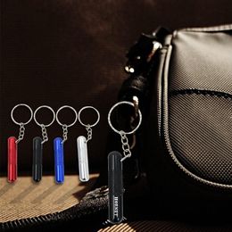 50 mm Hand Mini Portable Metal smoking Pipe snuff snorter cigarette holder accessories with key ring chain