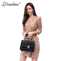 Elegant Women Dress Fashion Autumn V Neck Long Sleeve Buttons Wear to Work Party Mini Pencil Sheath Vestidos 210603