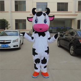 Halloween Cows Mascot Costume Cartoon dairy cow Anime theme character Christmas Carnival Party Fancy Costumes Adults Size Birthday Outdoor Outfit