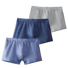 3Pcs/Lot Boys Panties Modal Kids Boy Boxer Shorts Set Solid Grey Children's Panties Comfy Kids Underwear 2-20Y Mens Panties 211122