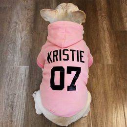 XS-6XL Personalised Dog Pet Clothes Winter French Bulldog Chihuahua Clothes Custom Name No. Hoodies for Small Medium Large Dogs 211013