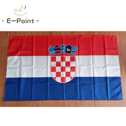 No.5 96cm*64cm size European Flag of Croatia Top Rings Polyester flag Banner decoration flying home & garden flag Festive gifts