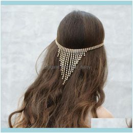 Hair Jewellery Jewelryhair Clips & Barrettes Selling Fashion Rhinestone Crystal Long Tassel Aessories Bride Wedding Headdress Women Wholesale