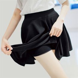 M-5XL Women Plus Size Tutu School Short Skirt Pants Summer 10 Colors Mini Saia High Waist Skirts Faldas Mujer Drop 210619