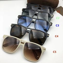 High-quality Square Pilot Plank fullrim Sunglasses Unisex 55-20-145 Gradient HD UV400 Lens Occhiali da sole full-set designed case