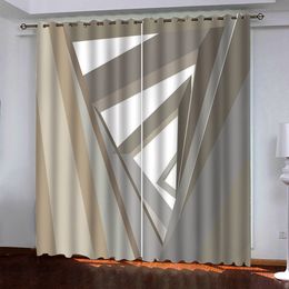 2021 3D geometry Curtain Home Decor Curtains For Living Room Bedroom Modern Brief Kids Room Drapes