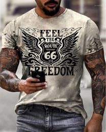 Men's T-Shirts Summer 3DT Shirt Fashion Personality Ultra-thin Breathable Printing 66 Letters Sports Quick-drying