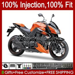 Injection Mold Fairings For KAWASAKI NINJA Z-1000 Z 1000 R 2010-2013 Years Bodys 15No.13 Z-1000R Z1000 10 11 12 13 Z1000R 2010 2011 2012 2013 OEM Bodywork orange light