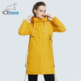 Women spring jacket Female coat with a hood casual wear quality parka brand clothing GWC20035I 210819