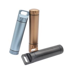 Colourful Aluminium Alloy Sealed Waterproof Cigar Smoking Stash Case Dry Herb Tobacco Cigarette Holder Storage Box Tank Jars High Quality Tube DHL Free