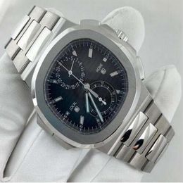 Luxury Wristwatch Mens Quartz Watches N Utilus 5990 1a Chronograph Travel Time Montre De Luxe