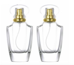 2021 New 50ml Clear Travel Refillable Atomizer Spray Perfume Glass Empty Bottle for Cosmetic Container Parfume Bottles