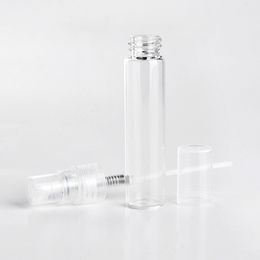 100Pieces/Lot 5ML Mini Portable Perfume Bottle Empty Transparent Glass Sample Per-fume Spray Bottles for Travel Containrs