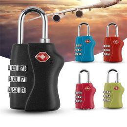 Door Locks Customs Luggage Padlock TSA338 Resettable Digit Combination Padlock Suitcase Travel Lock TSA locksZC545