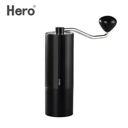 HERO Portable Manual Coffee Grinder 420 Stainless Steel Burr Durable Bean Maker Mini s Milling 15g Capacity 220217