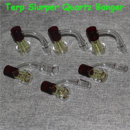 Smoking Accessories Terp Slurper Quartz Bangers With Glass Beads Pearls Marble Pill For Water Bong Dab Rig Domeless Nails DHL