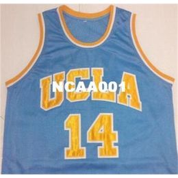 Винтажное лучшее качество 21sss # 14 Zach Lavine WestBrook UCLA Bruins College Jersey Blue White или пользовательское имя или номер Джерси