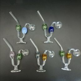 Great Pyrex Glass Oil Nail Burner Pipe Water dog with stand U Style Handmade Smoking Accessories 29mm Ball OD