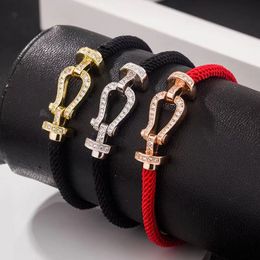 Classic 1:1 Restored Bracelet Diamond Red Rope Fashion Ladies Jewelry Gift