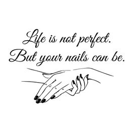 Wall Stickers Window Decal Sticker Nail Salon Quote Nails Art Polish Manicure Pedicure Beauty Poster G109