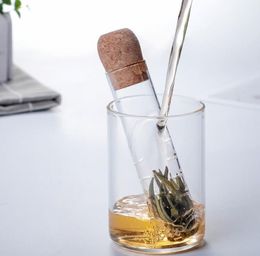 Universal Glass Tea Strainer Infuser Creative Pipe Drinkware Tools Reusable Filter For Mug Fancy Loose Teas Leaves Brewing Herb SN4336