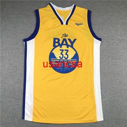 All embroidery 7 styles 33# WISEMAN 2021 season yellow Statement version basketball jersey Customize men's women youth add any number name XS-5XL 6XL Vest