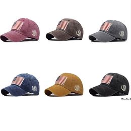 NEWParty Hats Wash old letter baseball cap classic American flag hat Outdoor sun Sports Embroidered USA cap CCA7288