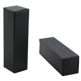 2021 100pcs/lot- Black Paper Packaging Box Essential Oil Perfume sample box Cosmetic packing box- multi sizes available