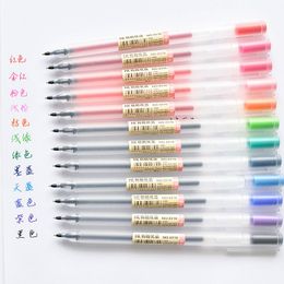 Gel Pens Creative12 Pcs/lot Pen 0.5mm Colour Ink Marker Writing Stationery MUJIs Style School Office Supplies Gift