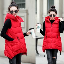 Autumn And Winter Women Vest Thick Student Cotton Coats Plus Size 5XL Lady Clothing Warm 211008