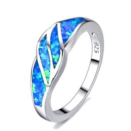 New Fashion Classic Simple Fire Opal Ring Women Anniversary Jewelry Special Gift Wholesale X0715